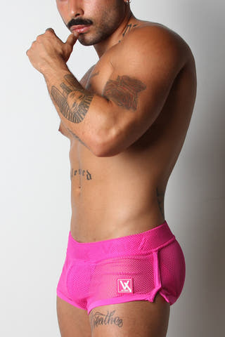 Vaux Pink VX1 Mesh Jock Short