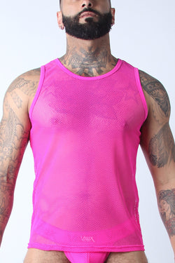 Vaux Pink VX1 Mesh Tank Top thumbnail 2