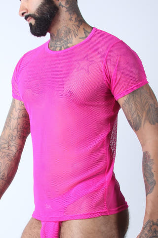 Vaux Pink VX1 Mesh Tee
