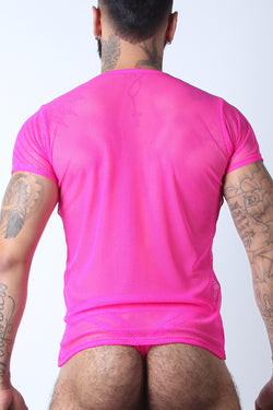 Vaux Pink VX1 Mesh Tee thumbnail 2