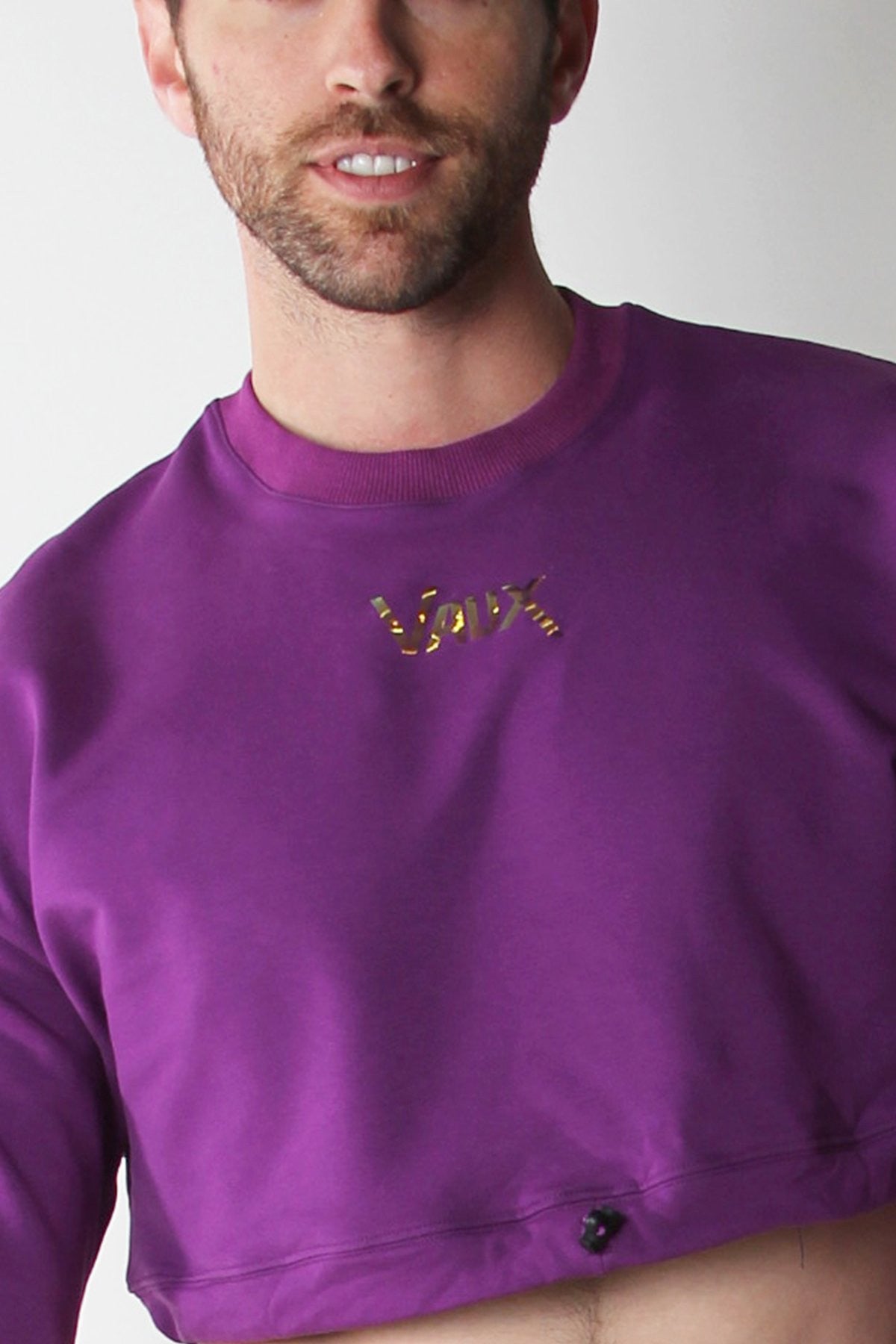 Vaux Purple Cotton Candy Cropped Sweater
