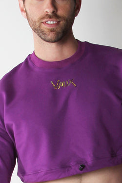 Vaux Purple Cotton Candy Cropped Sweater thumbnail 2