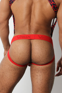 Vaux Red Leopard VX2 Zipper Jockstrap thumbnail 3