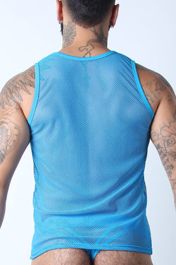 Vaux Turquoise VX1 Mesh Tank Top thumbnail 2
