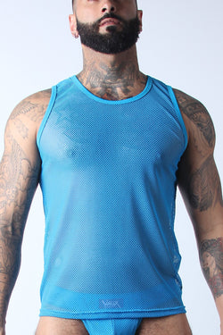 Vaux Turquoise VX1 Mesh Tank Top thumbnail 3