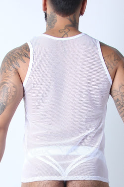 Vaux White VX1 Mesh Tank Top thumbnail 2