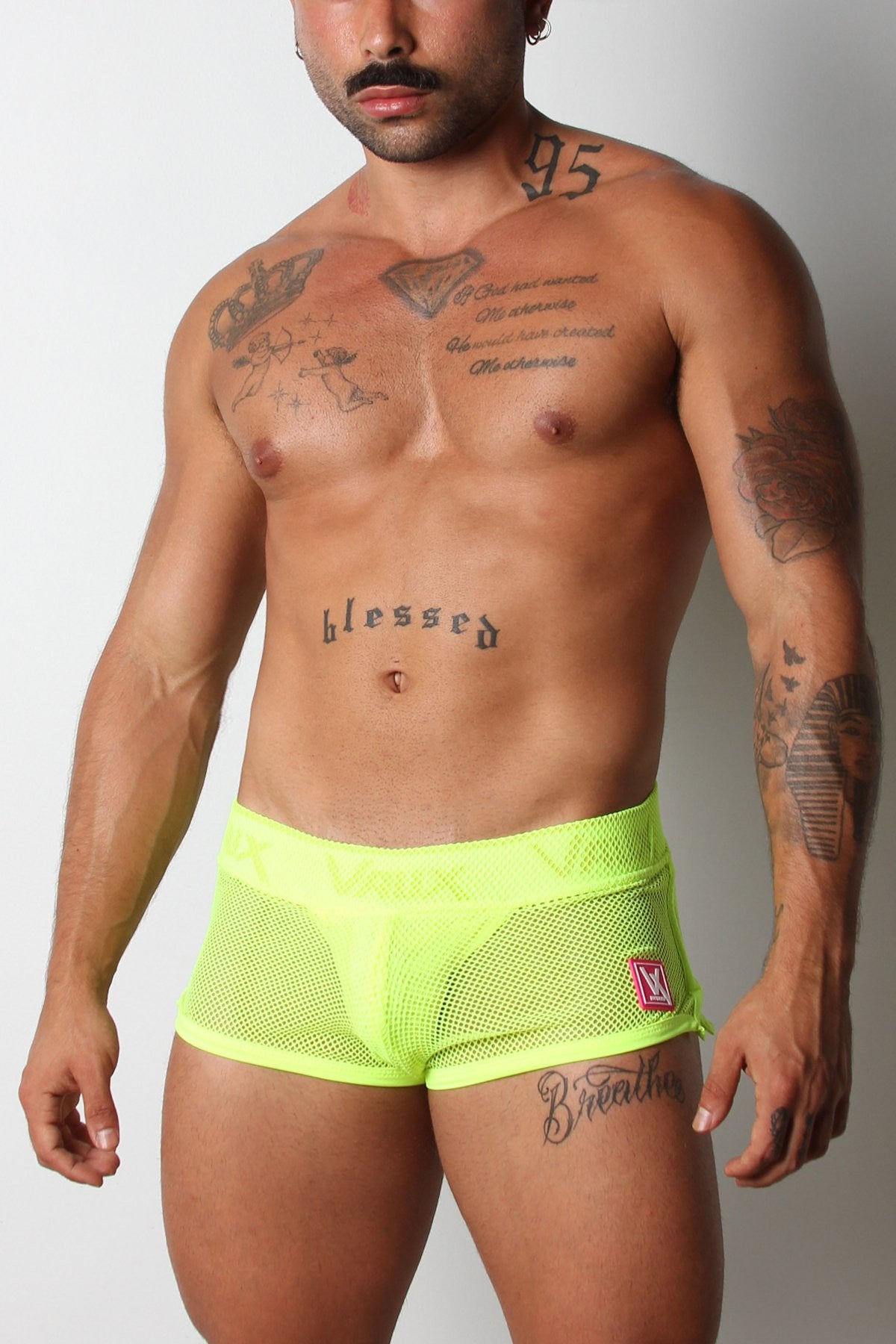 Vaux Yellow VX1 Mesh Jock Short