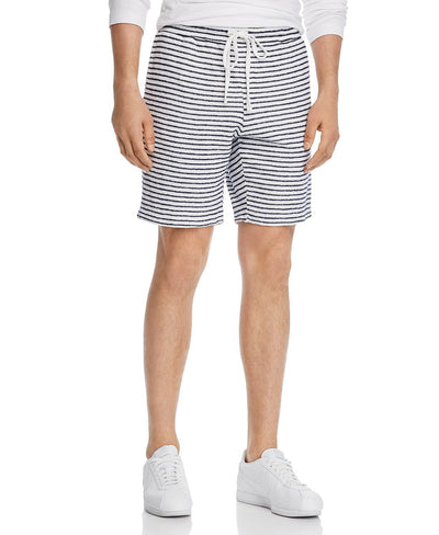 Velvet By Graham & Spencer Audien Striped Regular Fit Terry Shorts Navy/white