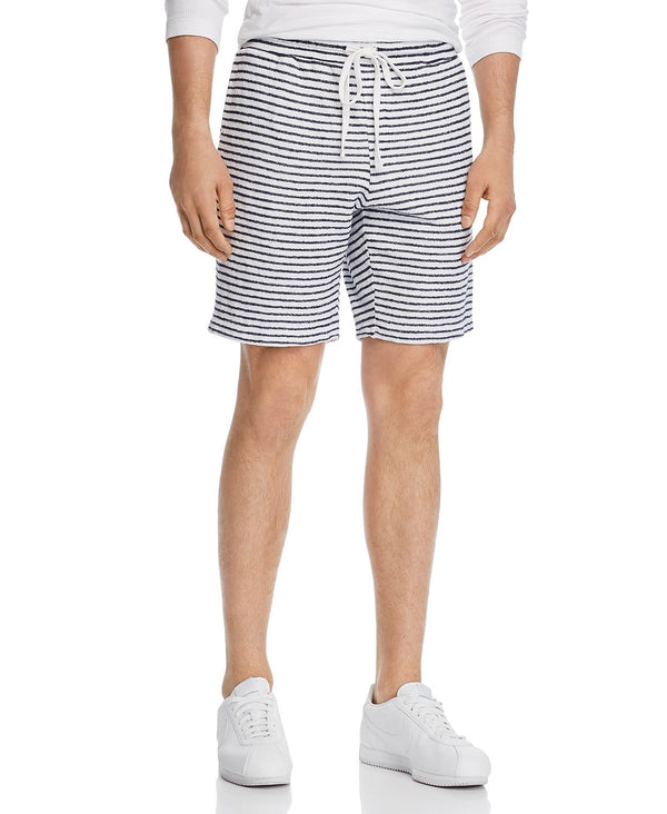 Velvet By Graham & Spencer Audien Striped Regular Fit Terry Shorts Navy/white