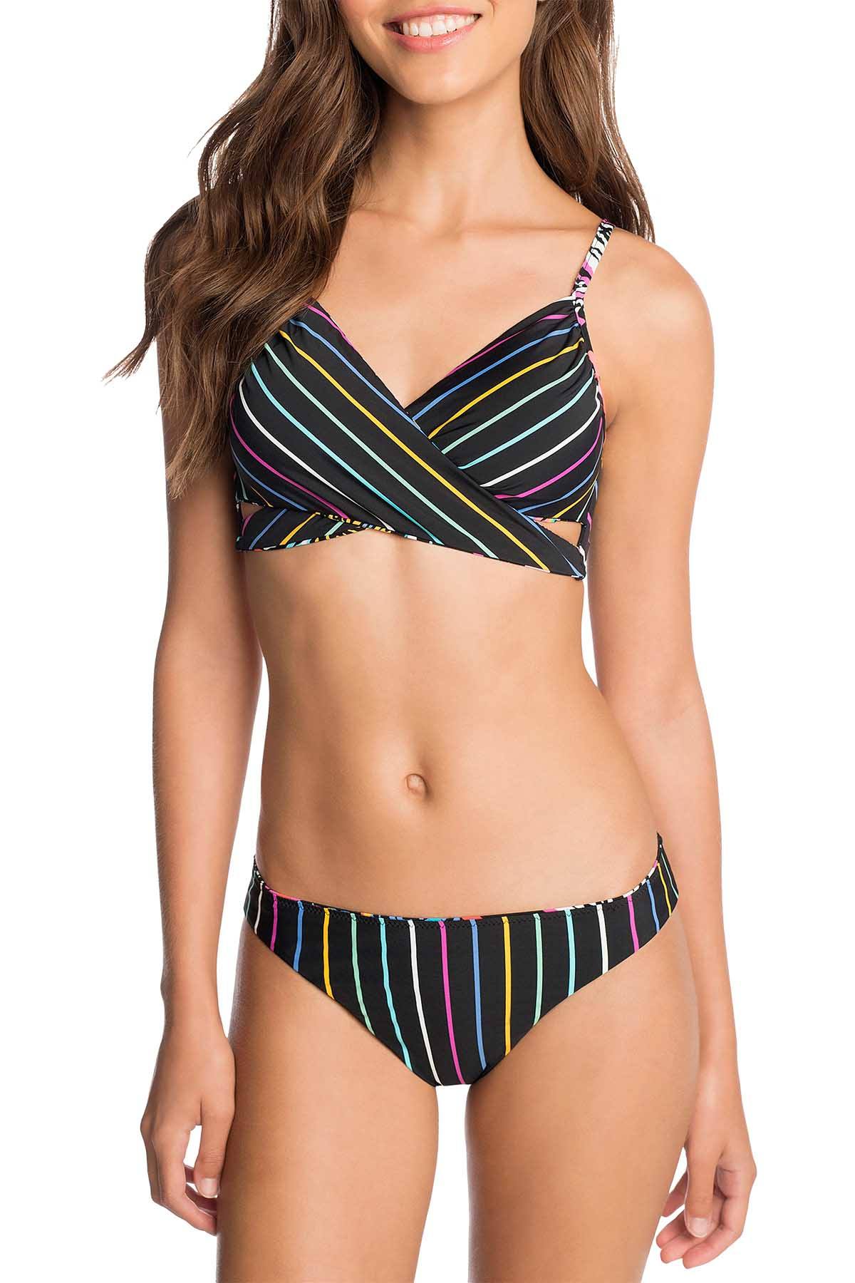 Vera Bradley Black/Multi Summer Printed Reversible Hipster Bikini Bottom