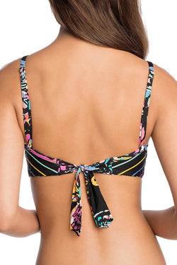 Vera Bradley Black/Multi Summer Reversible Wrap Bikini Top thumbnail 4