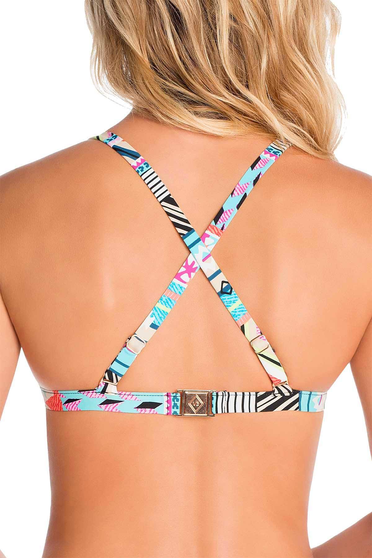 Vera Bradley Multicolor Geometric Desert Bikini Top