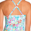 Vera Bradley Turquoise Superbloom Cross Back Tankini Top