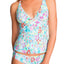 Vera Bradley Turquoise Superbloom Cross Back Tankini Top