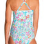 Vera Bradley Turquoise Superbloom Cross Back Tankini Top