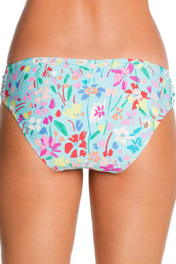 Vera Bradley Turquoise Superbloom Shirred-Side Bikini Bottom thumbnail 2