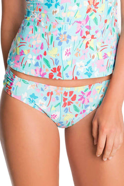 Vera Bradley Turquoise Superbloom Shirred-Side Bikini Bottom thumbnail 4