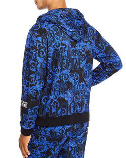Versace Jeans Couture Logo Baroque Hoodie Black/Blue thumbnail 2