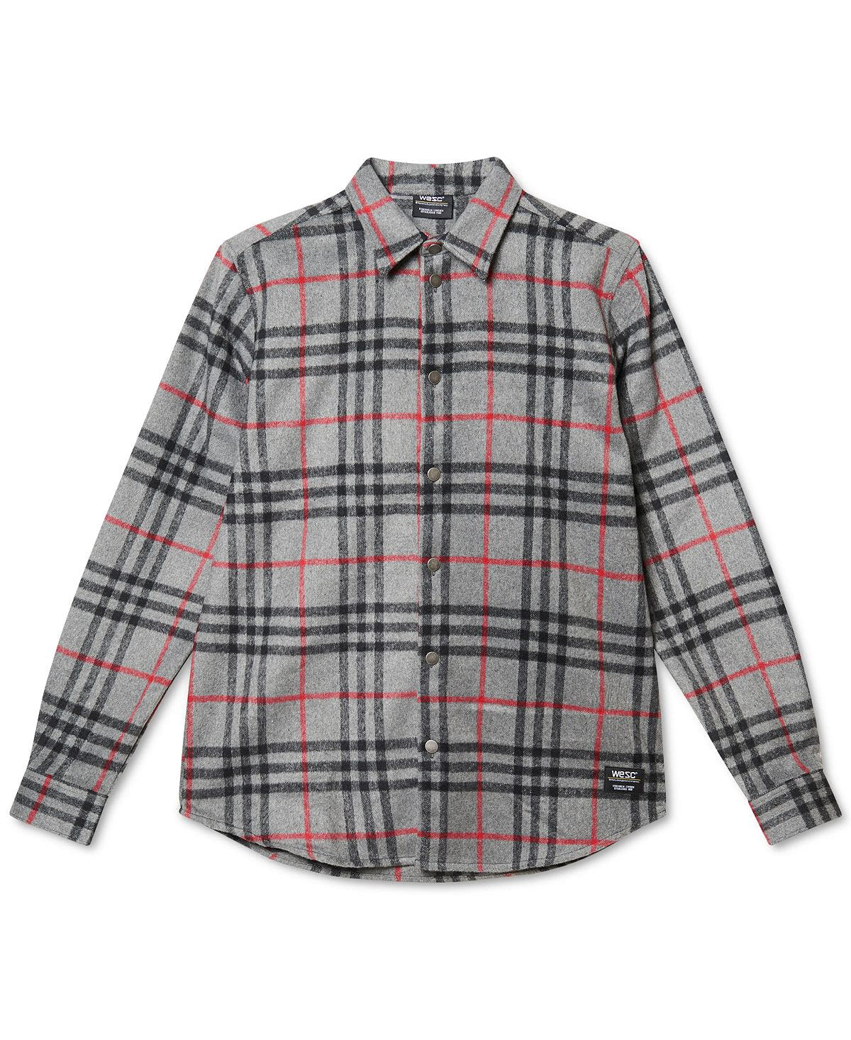 Versace Wesc Olavi Thrills Plaid Shirt Asphalt