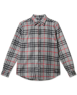 Versace Wesc Olavi Thrills Plaid Shirt Asphalt thumbnail 1