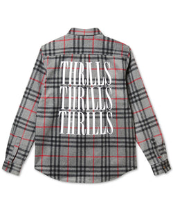 Versace Wesc Olavi Thrills Plaid Shirt Asphalt thumbnail 2