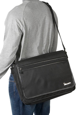 Vespa Black Premium Laptop Messenger Bag thumbnail 2
