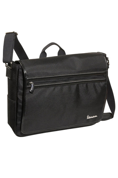 Vespa Black Premium Laptop Messenger Bag