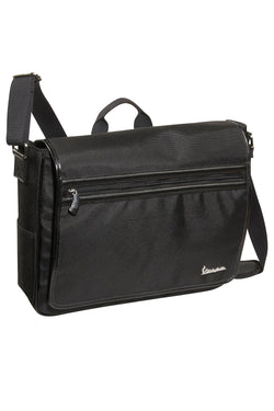 Vespa Black Premium Laptop Messenger Bag thumbnail 1