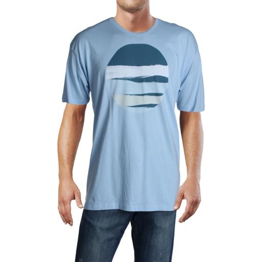 Vestige Mens Graphic Short Sleeves T-Shirt light blue
