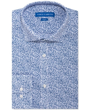 Vince Camuto Men's Slim-Fit Performance Stretch Floral-Print Dress Shirt