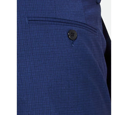 Vince Camuto Slim-fit Stretch Wrinkle-resistant Suit Pants Blue Check thumbnail 4