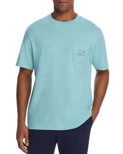 Vineyard Vines Heathered Whale Logo-print Pocket Tee Andros Blue thumbnail 2