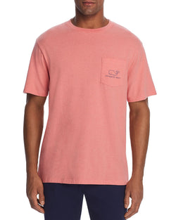 Vineyard Vines Heathered Whale Logo-print Pocket Tee Coral Reef thumbnail 2