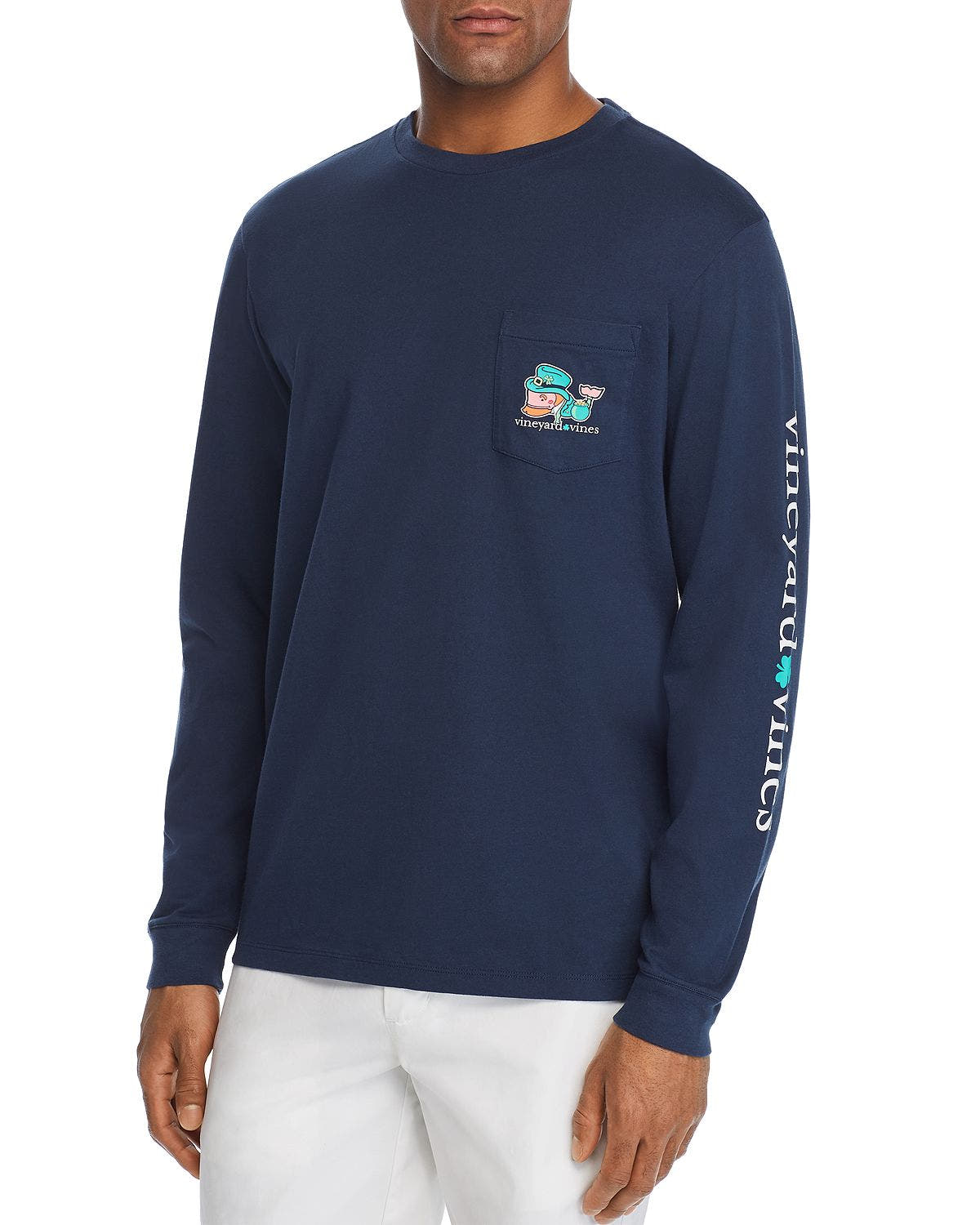 Vineyard Vines Kiss Me I'm Irish Long-sleeve Tee Blue Blazer