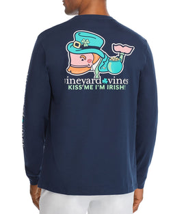 Vineyard Vines Kiss Me I'm Irish Long-sleeve Tee Blue Blazer thumbnail 2