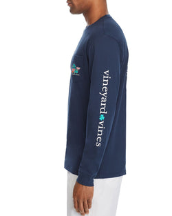 Vineyard Vines Kiss Me I'm Irish Long-sleeve Tee Blue Blazer thumbnail 3