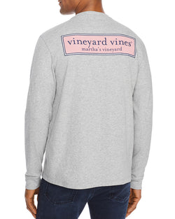 Vineyard Vines Long-sleeve Box Logo Graphic Tee Gray Heather thumbnail 2