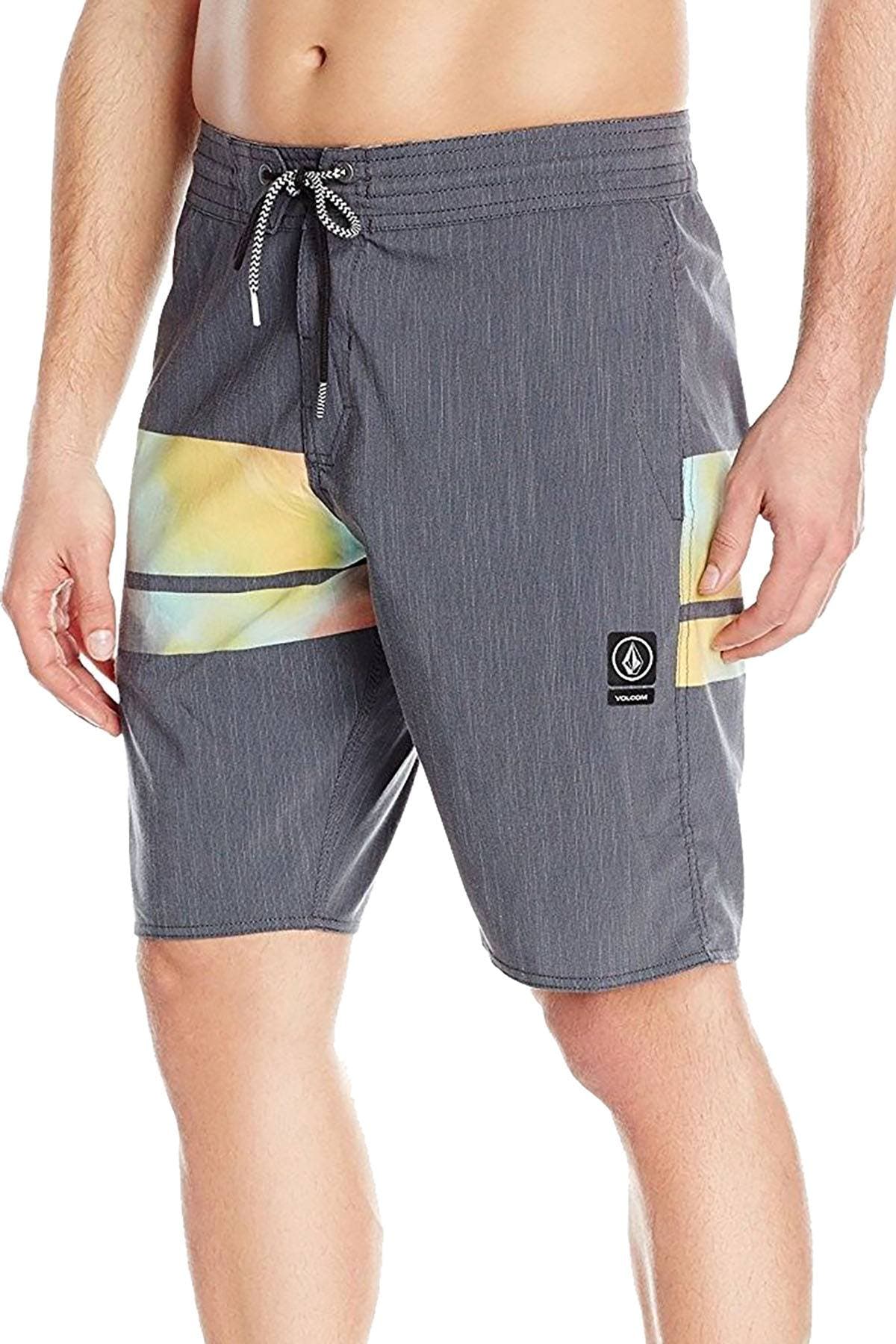 Volcom 3 Quarta Slinger Boardshort in Colorblocked Chambray