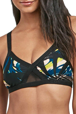 Volcom Black 'Lost Marbles' V-Neck Bikini Top thumbnail 2