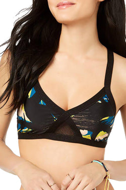 Volcom Black 'Lost Marbles' V-Neck Bikini Top thumbnail 1