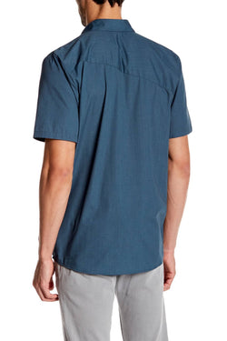 Volcom Blue-Air Everett Solid Short-Sleeve Shirt thumbnail 1