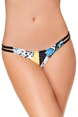 Volcom Collage Dropout Printed Strappy Hipster Bikini Bottom thumbnail 2