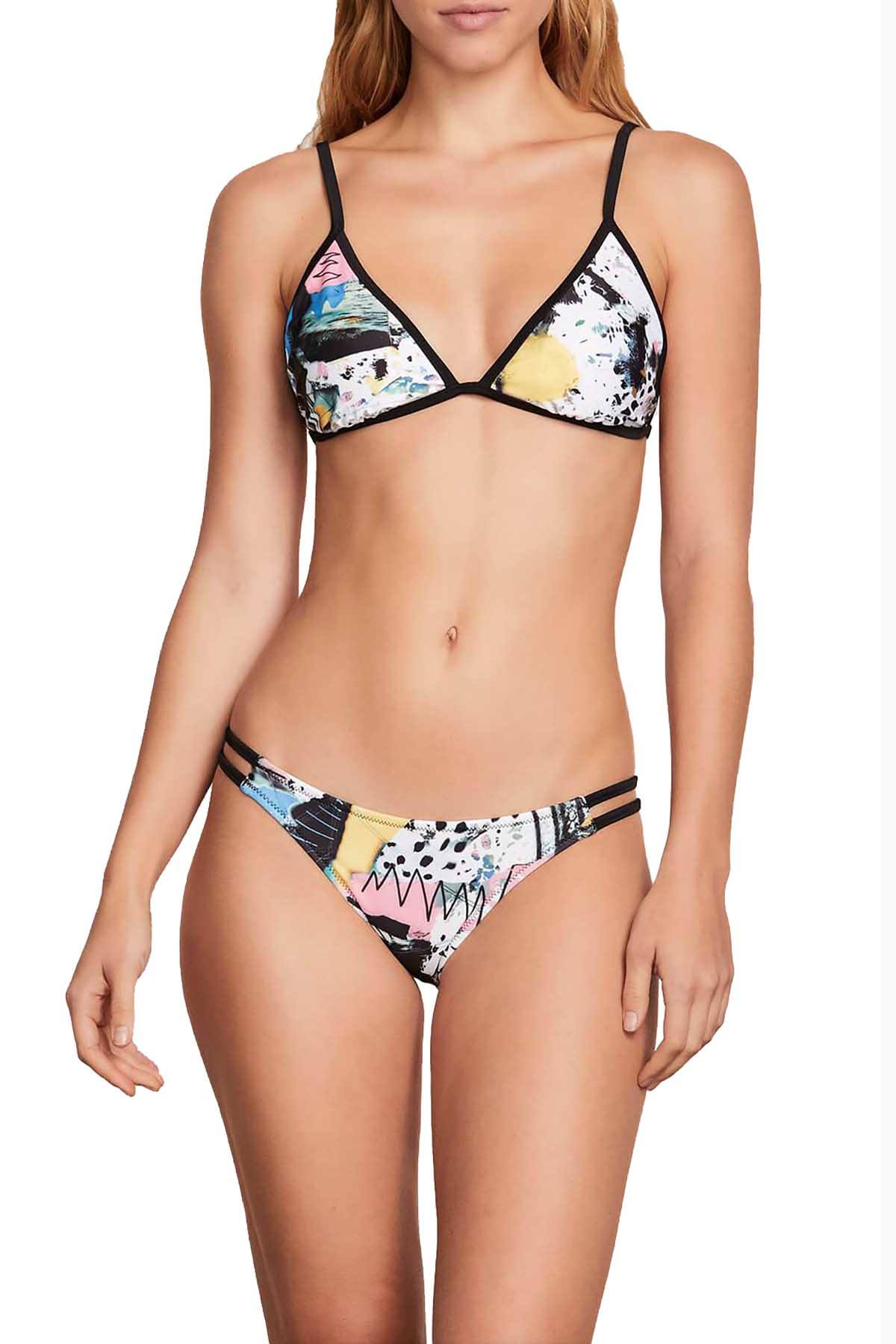 Volcom Collage Dropout Printed Triangle Bikini Top