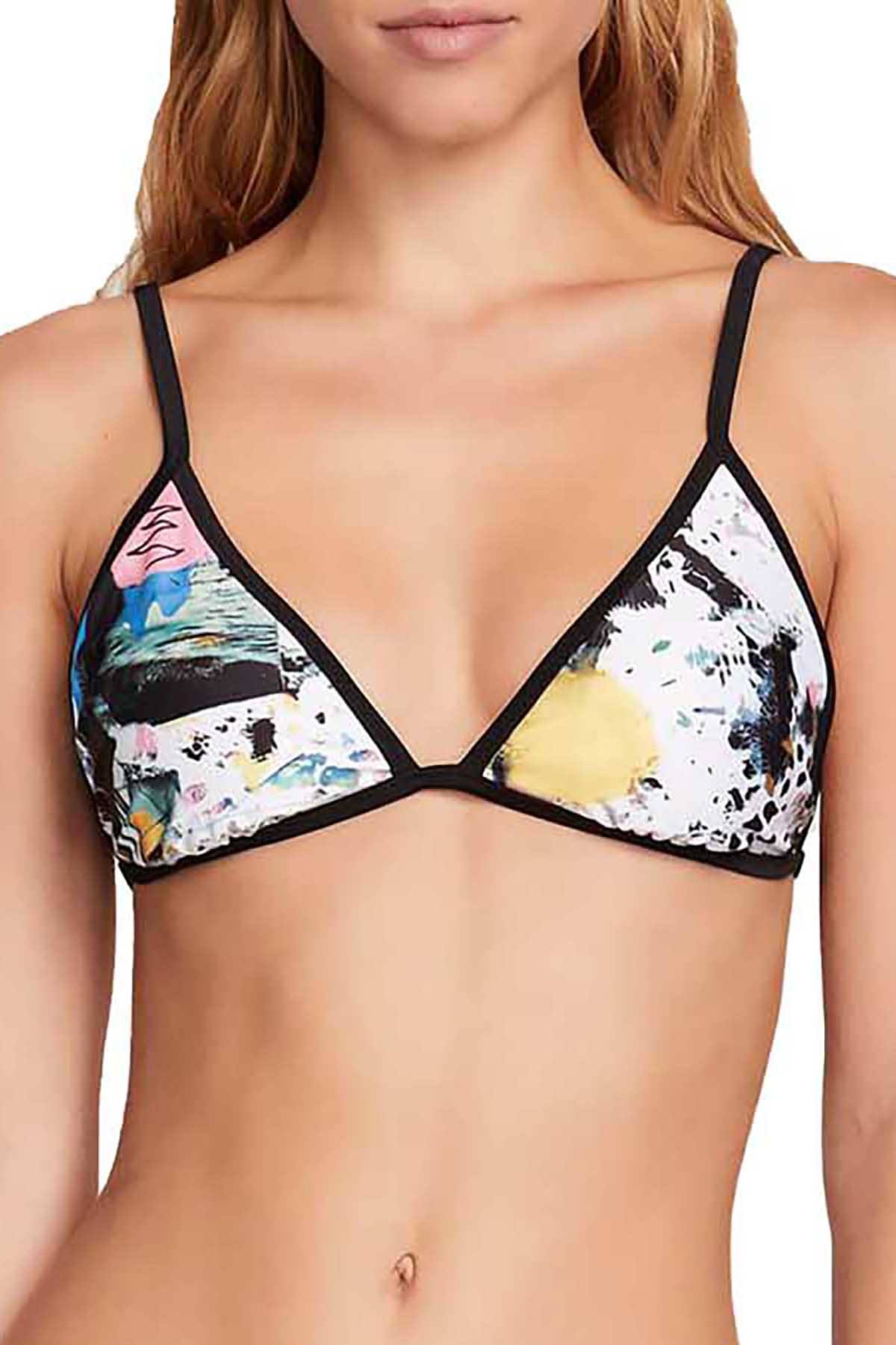 Volcom Collage Dropout Printed Triangle Bikini Top