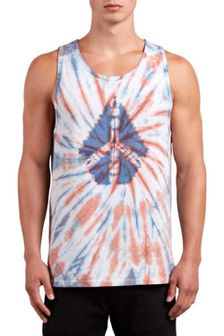 Volcom Multicolor Peace Stone Tie-Dyed Tank Top thumbnail 1