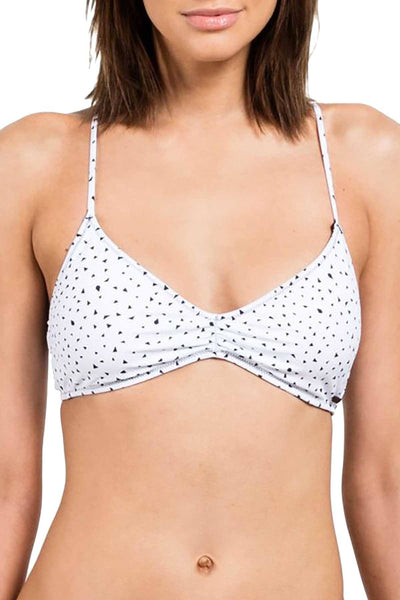 Volcom White/Multi Spot-On Reversible V-Neck Bikini Top