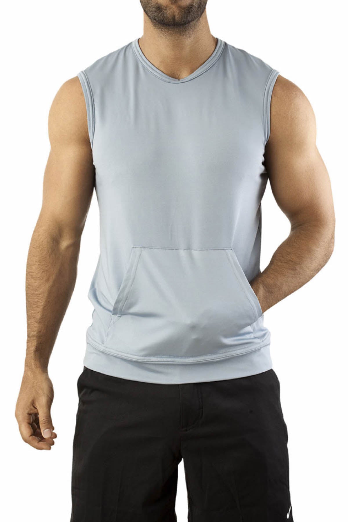 Vuthy Grey Kangaroo Muscle Tank