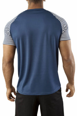 Vuthy Navy Striped Raglan Tee thumbnail 2
