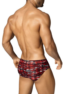 Vuthy Red Scribble Swim Brief thumbnail 3