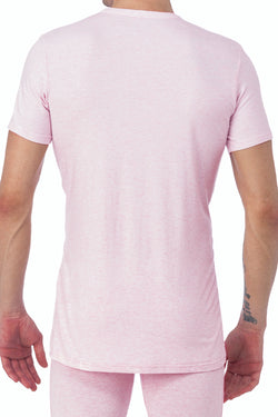 WOOD Pink Heather Crew Neck Undershirt thumbnail 2